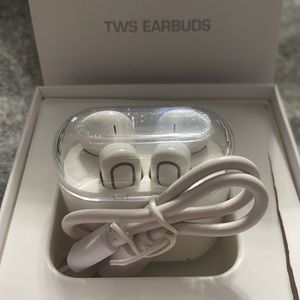 NEW TWS White Earbuds with USB cable for charging
